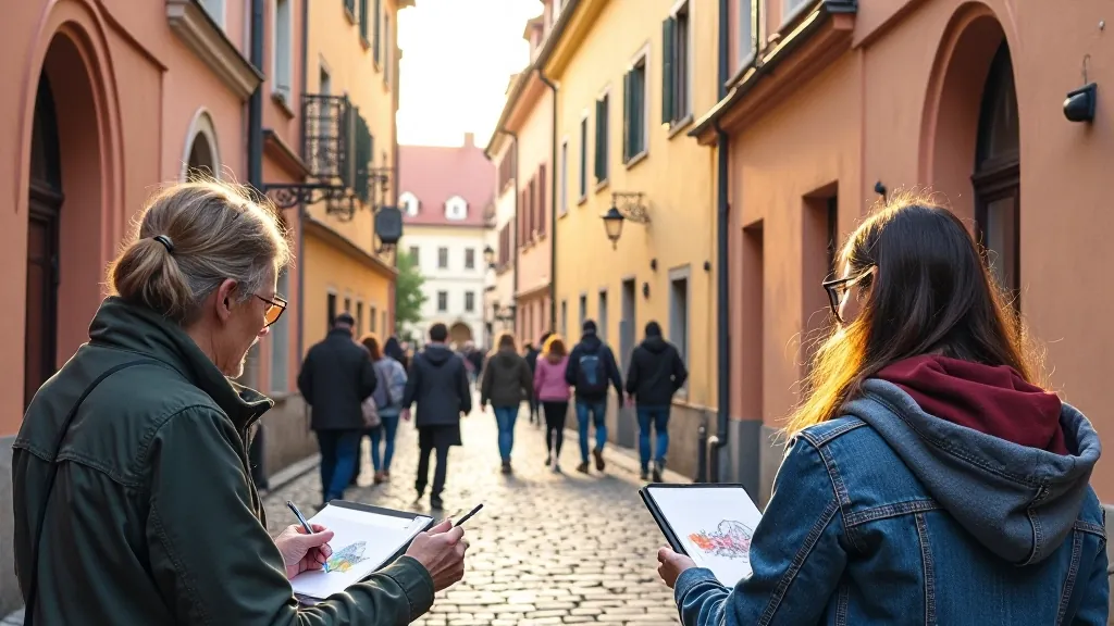 Urban sketching workshop in Rīga Old Town